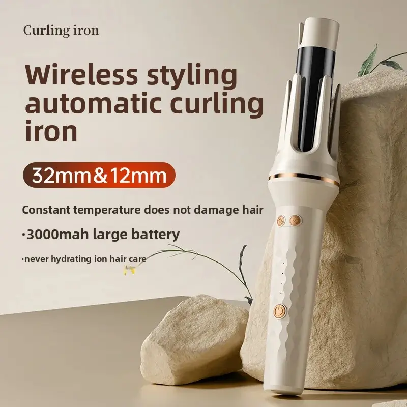 Wireless Automatic Curling Iron Large And Small Waves Electric Home Use Lazy Person's Curling Wand Salon Tool Accessory