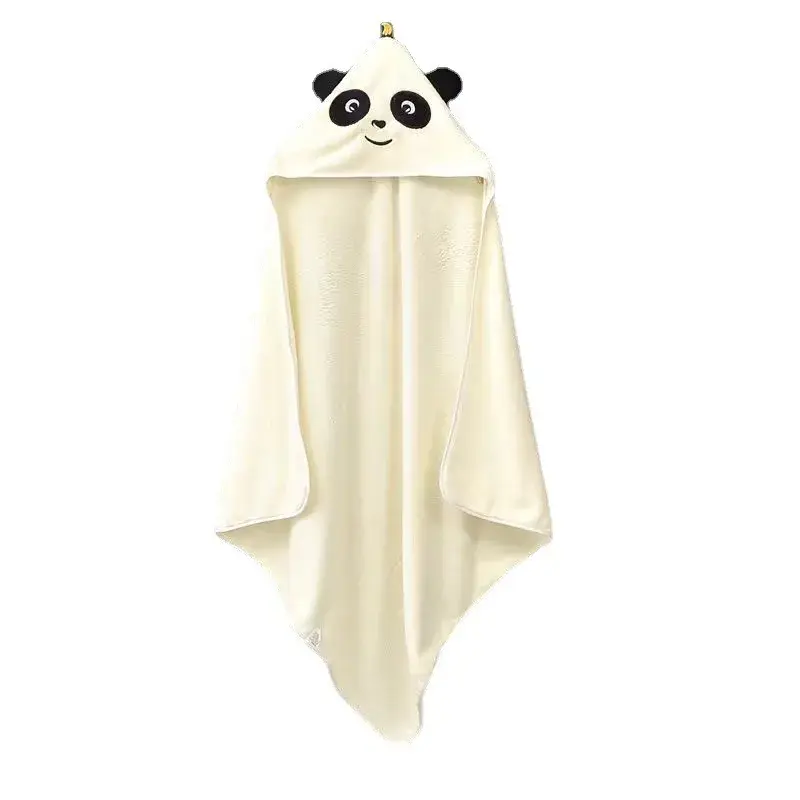 Bathing Baby Towel Coral Fleece Baby Wrap Quick Dry Hooded Baby Robe Infant Bathing Blanket Comfortable Soft Fabric Summer Seaso