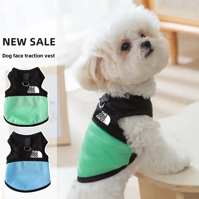 Summer Mesh Splicing Vest Thin Dog Clothes Pet Sunscreen Outdoor Wear Dog Jacket Spring Summer Pet Clothing Small Dog Clothes