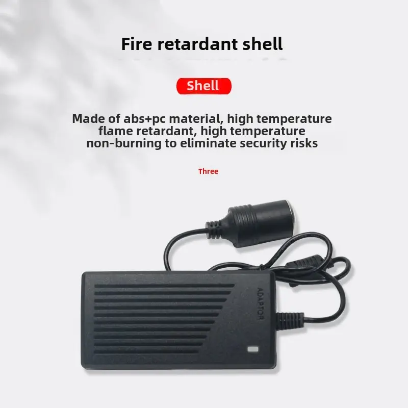 Car Lighter To Home Converter 220V To 12V 5A Automobile Air Conditioner Vacuum Cleaner Refrigerator 60W Adapter Power Switch