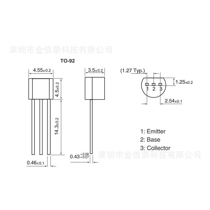 2n4401 Packaged To-92 0.6a 40v Npn Power Amplifier Npn Transistor Chip Direct Plug-in Triode Crystal Power Amplifier