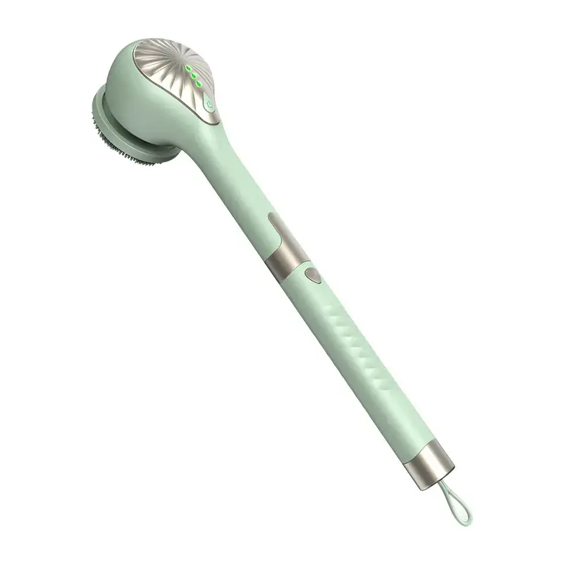 New Multifunctional Electric Bath Brush Waterproof Long Handle Silicone Back Scrubbing Bath Brush For Bathing