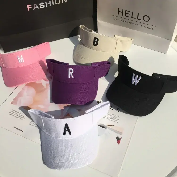 Adjustable Curved Brim Sun Hat Unisex Summer Fashionable Empty Top Cap Women's Men's Anti-Uv Hat Popular Internet Hat
