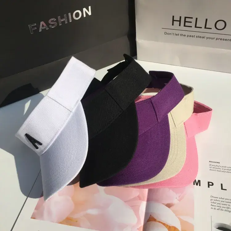 Adjustable Curved Brim Sun Hat Unisex Summer Fashionable Empty Top Cap Women's Men's Anti-Uv Hat Popular Internet Hat