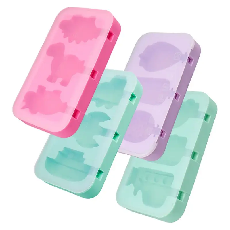 Home Use Silicone Jelly Cake Mold Ice Cream Sicle Ice Cream Box Cartoon Ice Block Mold Ice Cream Tools Home Supplies