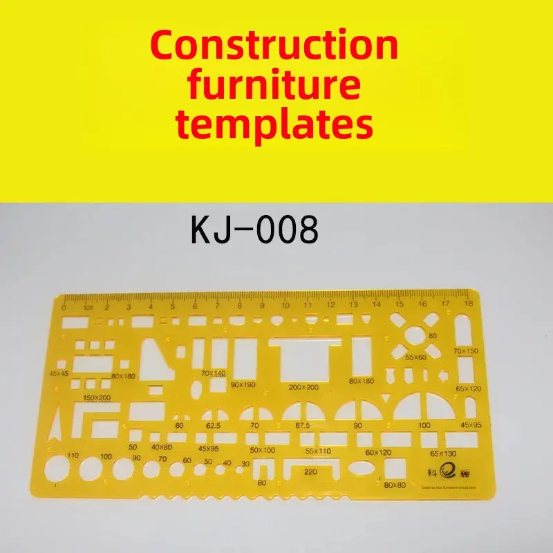 Student Architecture Template Round Oval Drawing Circle Indoor Furniture Decoration Template Size Ruler Other Material