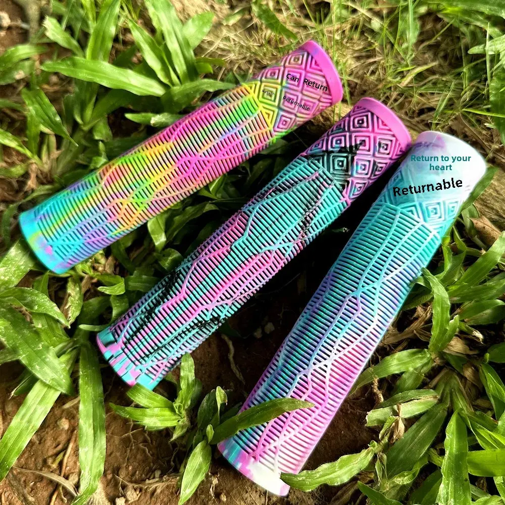 Universal Extended Color Mountain Bike Handlebar Grips Vertical Rubber Anti-Slip Soft Bicycle Handlebar Accessories