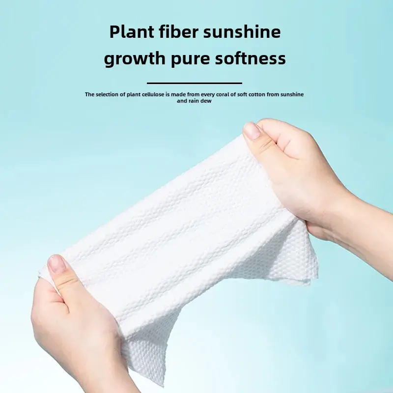 Extra Large Disposable Face Towels Pulled From The Pack Soft Cotton Dual Use Dry And Wet Facial Towels 20*20cm Large Cleaning To