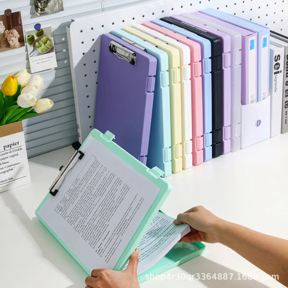 A4 Transparent Board Clip Two-in-one High Value File Folder Student Test Paper Office Clip Writing Board Storage Folder