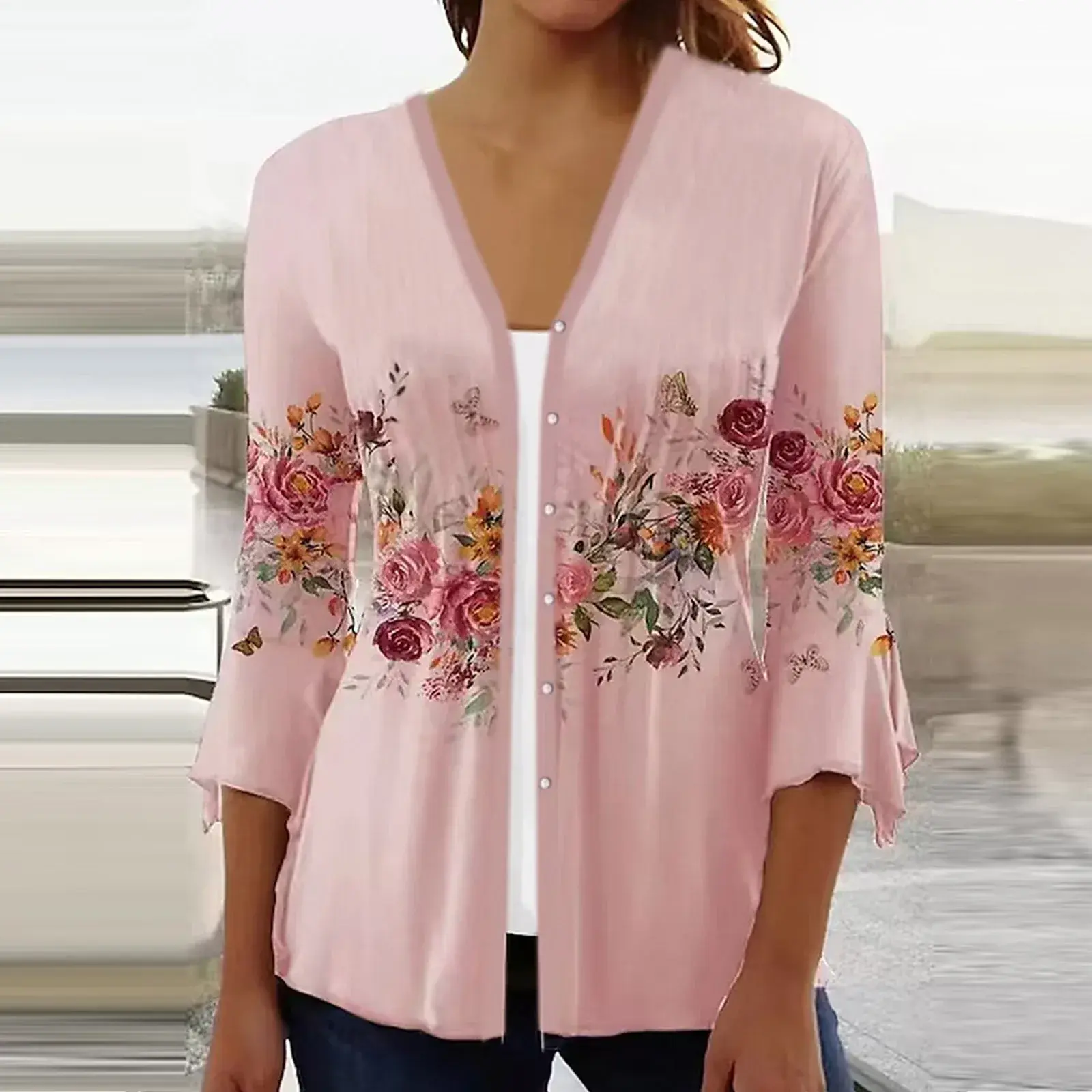 Popular Women's Versatile Thin Cotton Cropped Cardigan Summer Large Size New Arrival Entire Stock Outdoor Wear Sun Protection