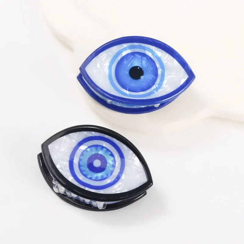 Goresis Ins Bright Eye Hair Clip Elegant Shark Clamp Devil Eye Hair Gripper Women's Hair Accessories Headwear Professional Salon