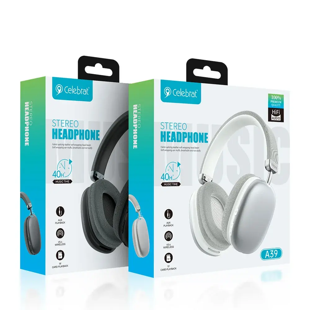 Celebrat New Wireless Bluetooth Deep Bass Headset Good Sound Quality With Microphone ABS Material For Music And Calls