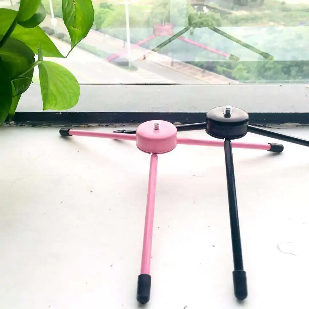 Portable Mini Metal Desktop Tripod Stand Solid Metal Selfie Stick Photography Triangle Bracket For Mobile Phone Navigation Holde