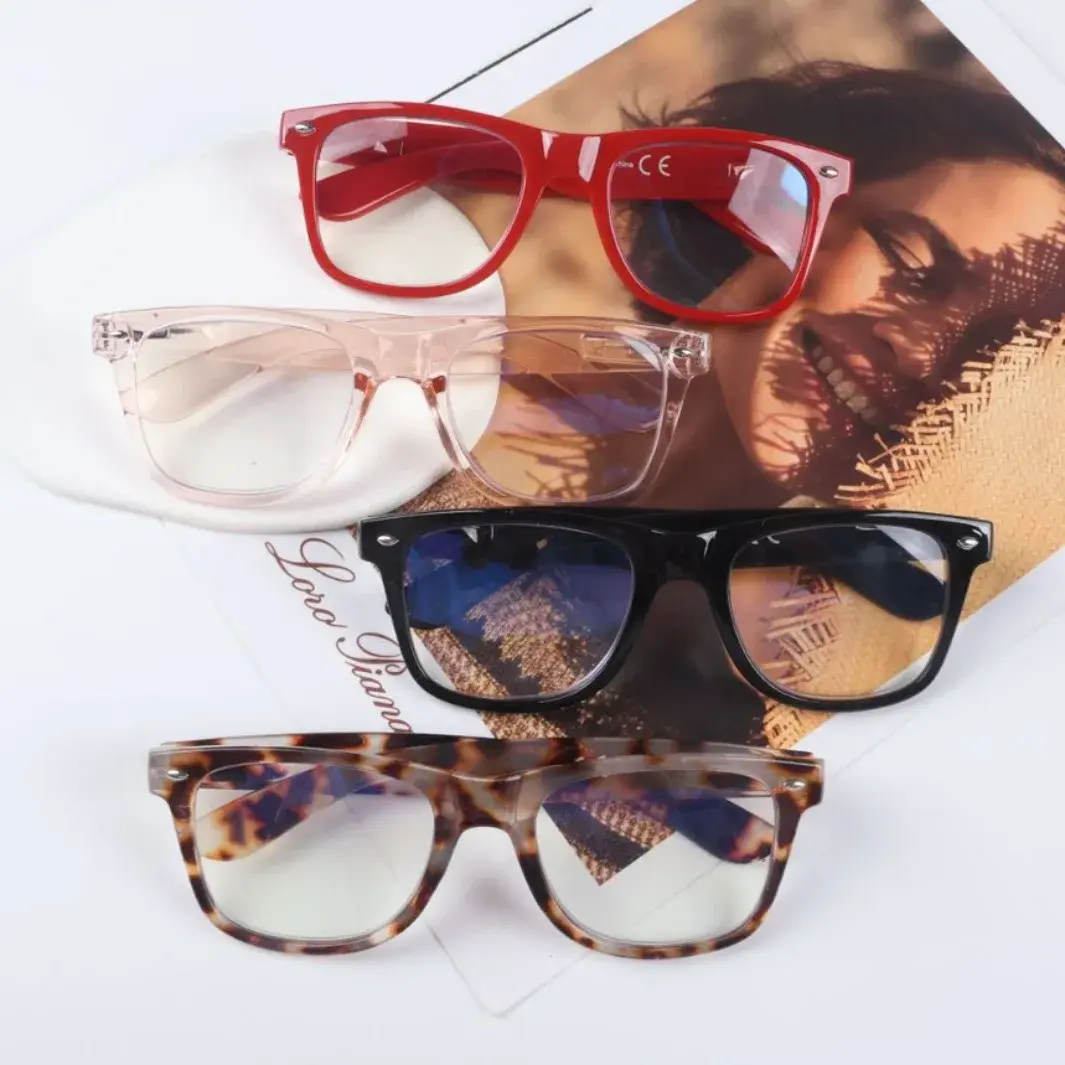 New Cross-Border Style Long-Sight Glasses European and American Anti-Blue Light Vintage Large Frame Glasses Women's Customizable