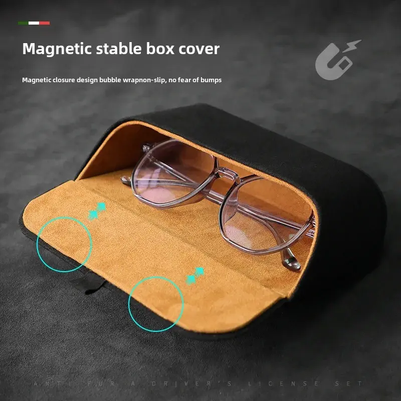 Car Sun Glasses Case Storage Bag Vehicle Interior Organizer Shade Board Holder Bracket For Sunglasses And Glasses