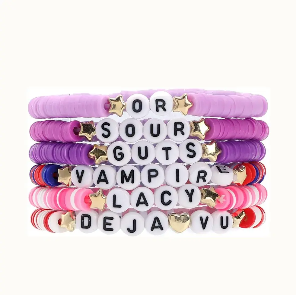 Olivia Rodrigo Purple Ceramic Bracelet Soft Clay Hand Wristband For Fans Ideal For Wearers Appreciate Unique Beautiful Jewelry
