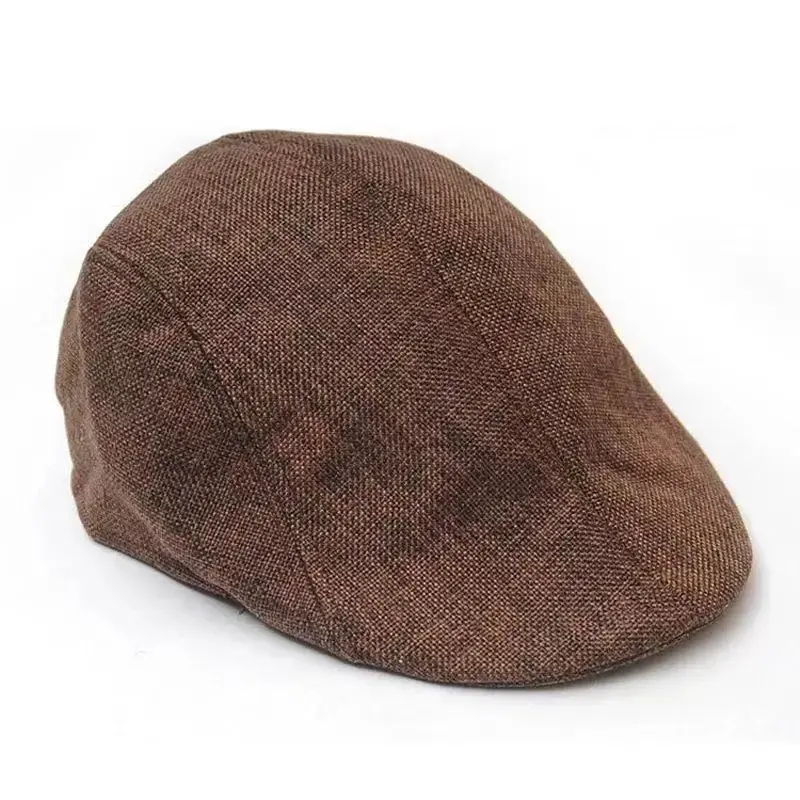 Casual Cotton Twill Cap Retro Style Summer Thin Beret Hat Men's Trendy Autumn Winter Duckbill Hat Versatile Forward Design