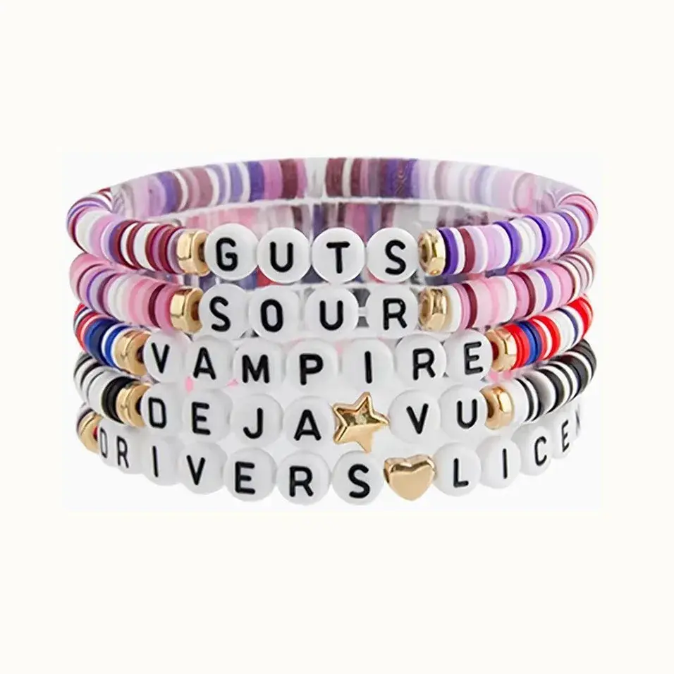 Olivia Rodrigo Purple Ceramic Bracelet Soft Clay Hand Wristband For Fans Ideal For Wearers Appreciate Unique Beautiful Jewelry