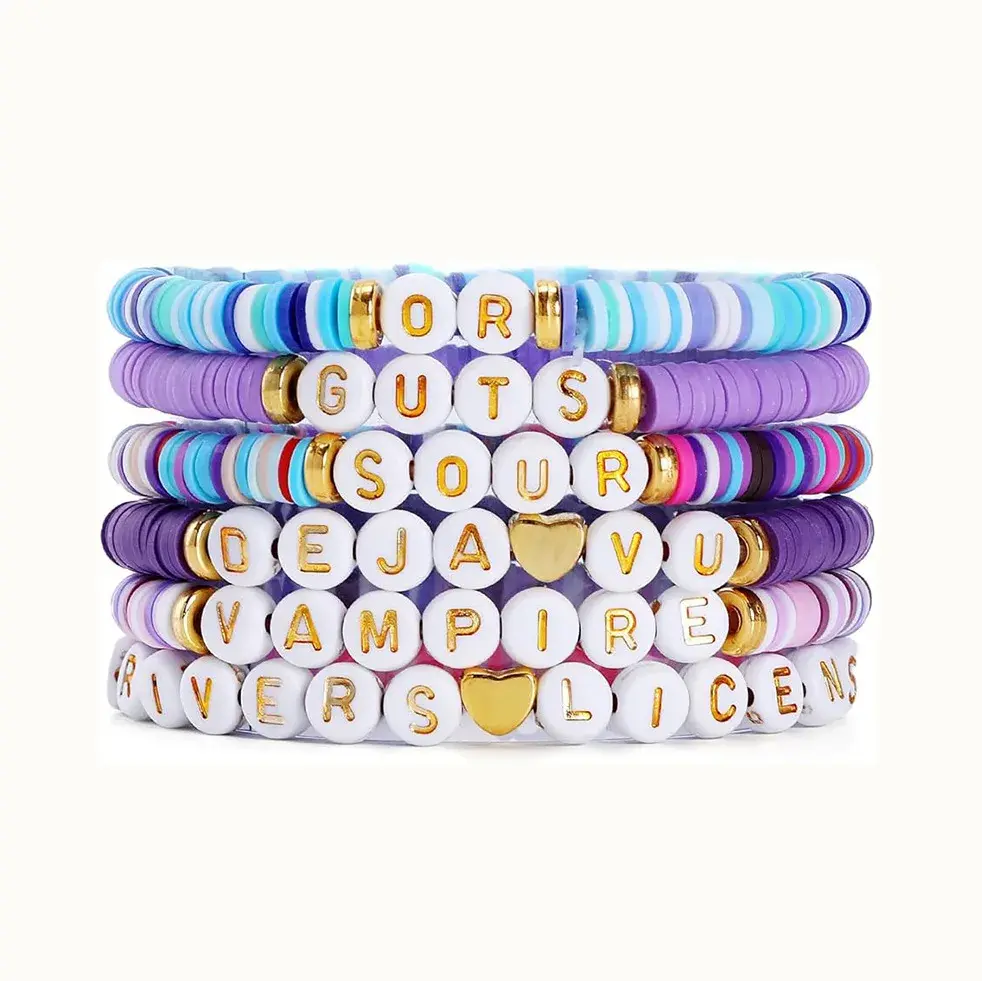 Olivia Rodrigo Purple Ceramic Bracelet Soft Clay Hand Wristband For Fans Ideal For Wearers Appreciate Unique Beautiful Jewelry