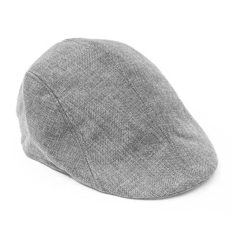 Casual Cotton Twill Cap Retro Style Summer Thin Beret Hat Men's Trendy Autumn Winter Duckbill Hat Versatile Forward Design