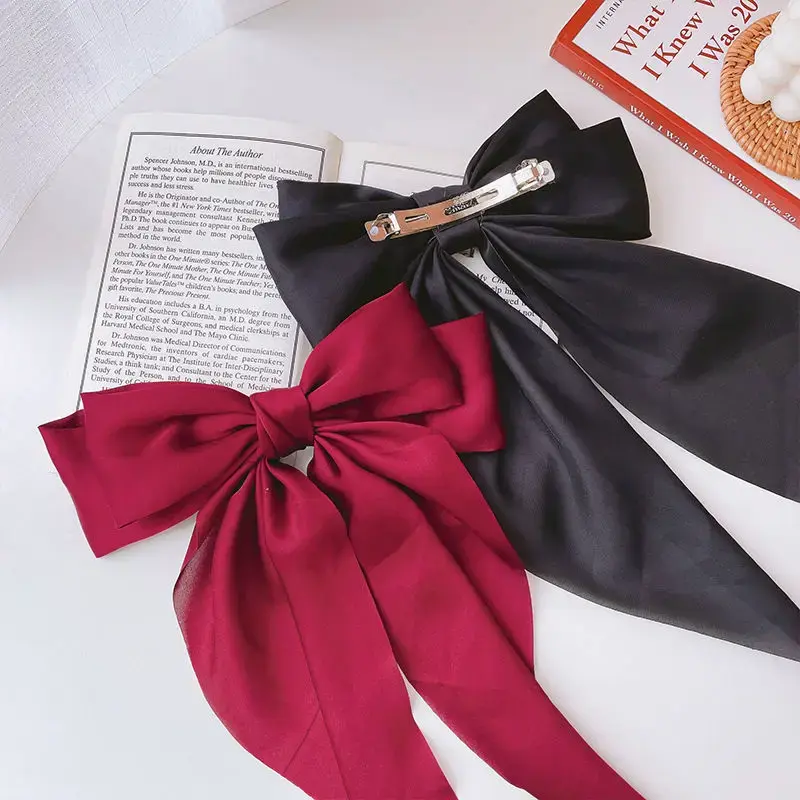 Elegant Butterfly Knot Hair Clip Long Flowing Fairy Tale Style Professional Salon Hair Division And Fixation Hair Clip