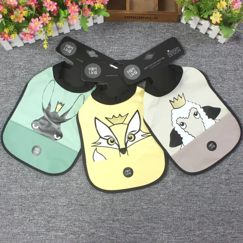 Waterproof Pu Soft Plastic Leather Baby Bibs Burp Cloths Mouth Cover Water Absorbent Towel Bibs For Infants Children