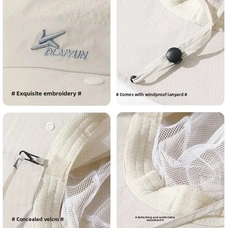 Foldable Summer Camping UV Protection Sunshade Hat Thin Fishing Mountain Climbing Cap Outdoor Men Women Fisherman Hat