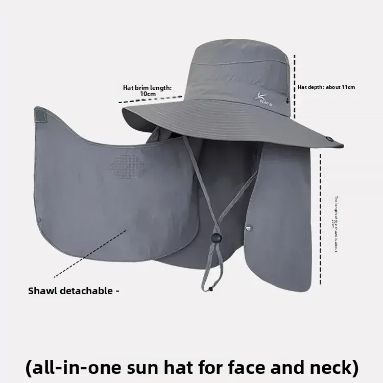 Foldable Summer Camping UV Protection Sunshade Hat Thin Fishing Mountain Climbing Cap Outdoor Men Women Fisherman Hat