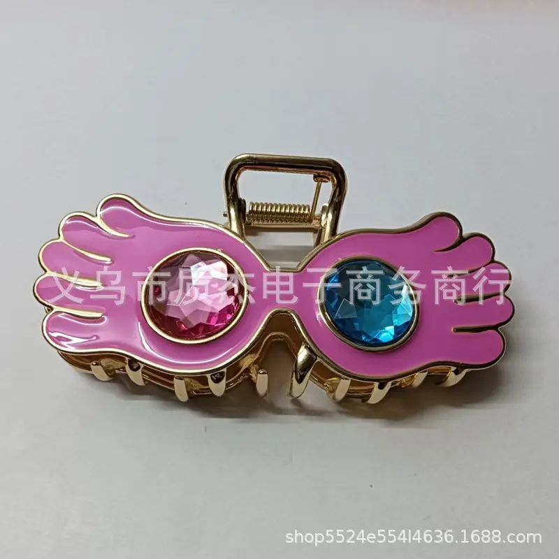 Pink Devil Eye Shark Fin Princess Hair Clip Professional Salon Partition Fixed Hair Clip Cross-Border Hair Accessories
