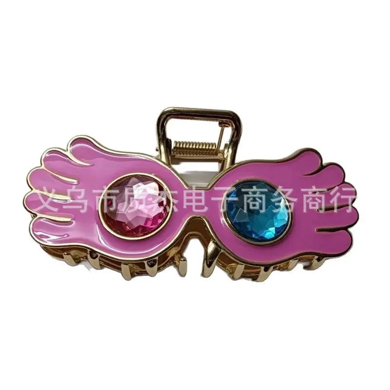 Pink Devil Eye Shark Fin Princess Hair Clip Professional Salon Partition Fixed Hair Clip Cross-Border Hair Accessories