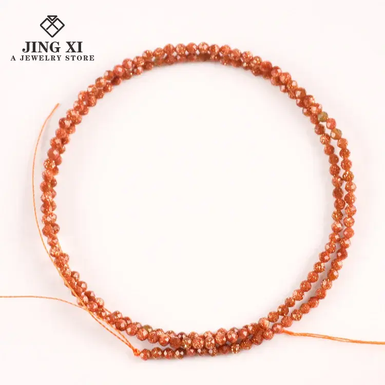 Aquamarine Blue Green Cutting Sandstone Small Beads Long Strand Semi-finished DIY Bracelet Necklace Jewelry Beads For Jewelry Ma