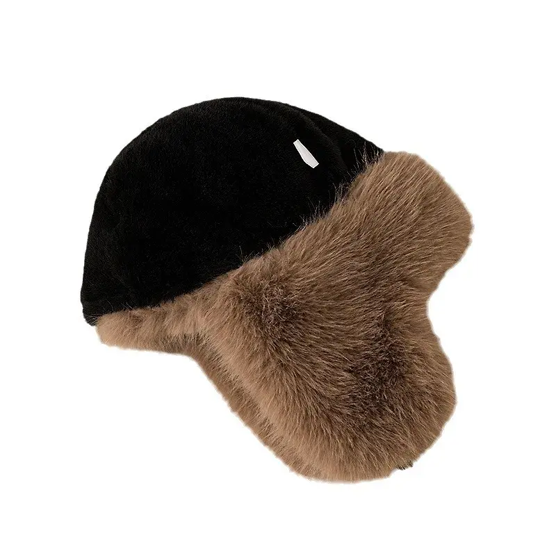 Thickened Fleece-Lined Women's Motorcycle Helmet Ear Protection Cap Windproof Warm Winter Northeast Tourism Cap