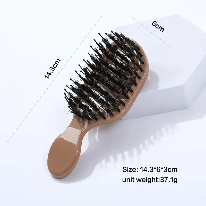 Women's High Skull Base Fluffy Rib Bone Comb Macaron Hollow out Comb Professional Salon Hairdressing Comb for Black People And W