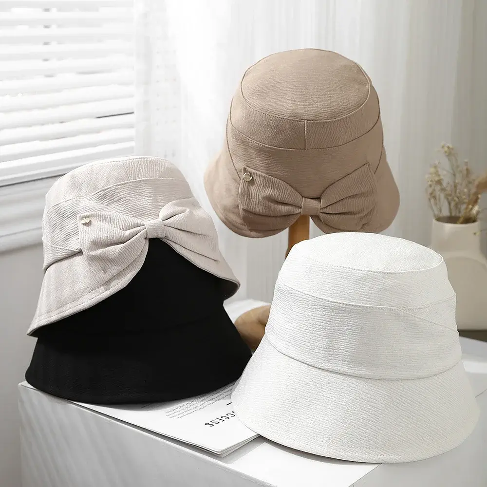 Women's Straw Boater Hat Spring Autumn Sun Protection Holiday Outing Fishing Cap Face Slimming Wide Brim Hat Lace Net Cap