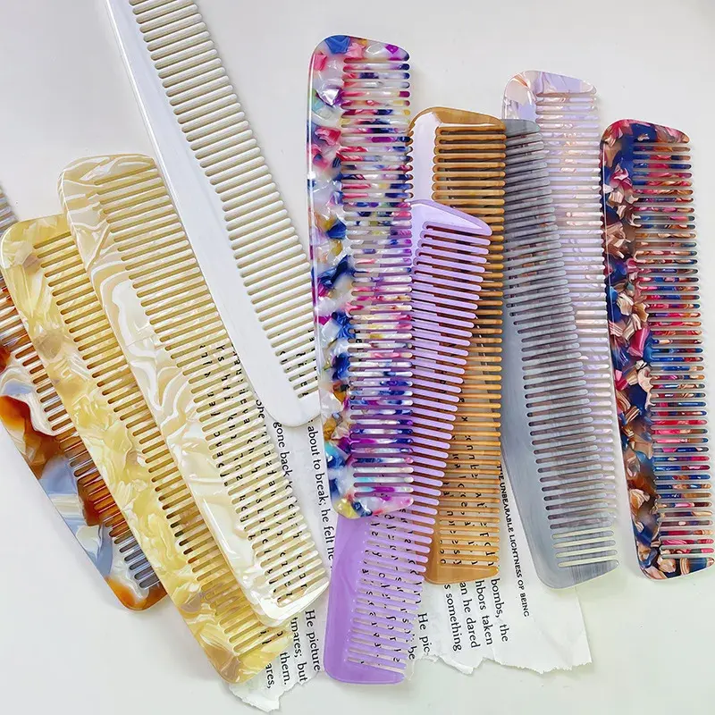 Anti-Static Hair Comb for Women Student Acetate Board Hairdressing Comb Korean Style Hair Accessories Professional Salon Brush