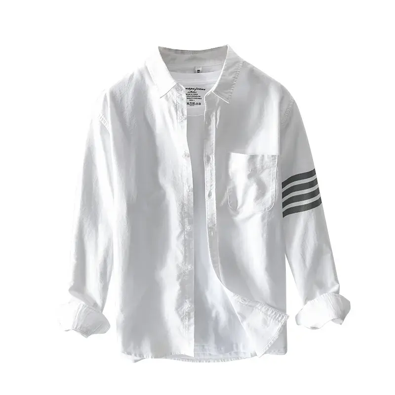 Casual Cotton Loose-Fit Men's Shirt Comfortable Fashionable Spring Autumn Lapel Regular-fit Men's Wear Shirt One-piece Agency