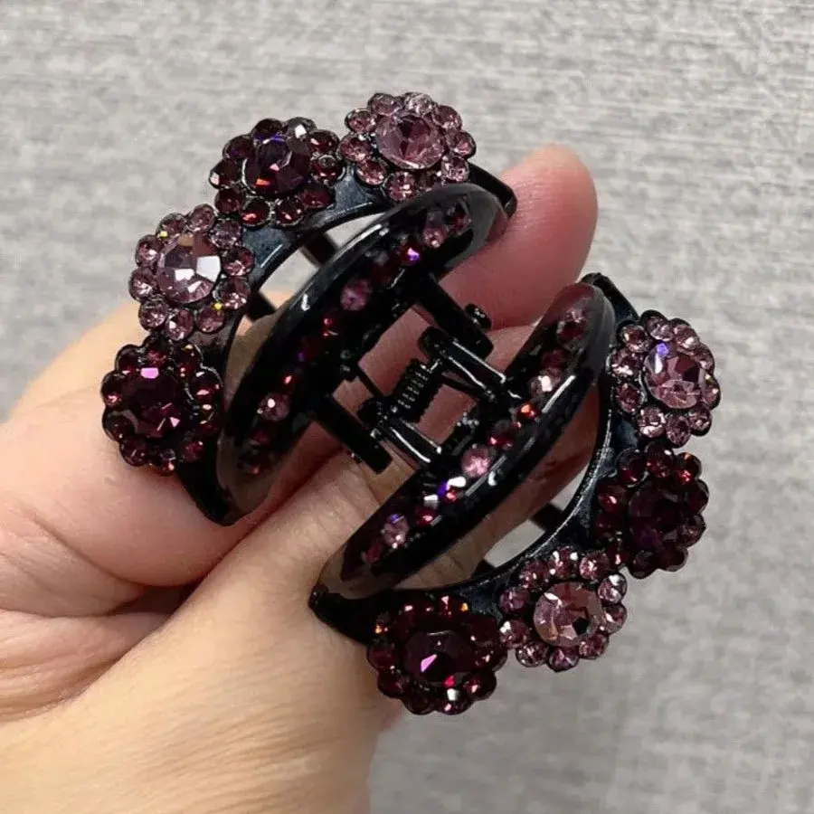 New Imported Czech Drill Hair Clip High End Rhinestone Inlaid Hairpin Women's Hair Small Clip Elegant Accessories Stylish