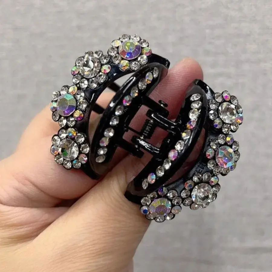 New Imported Czech Drill Hair Clip High End Rhinestone Inlaid Hairpin Women's Hair Small Clip Elegant Accessories Stylish