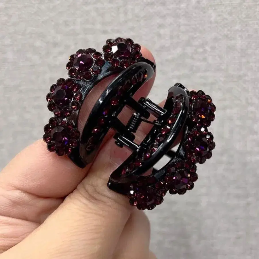 New Imported Czech Drill Hair Clip High End Rhinestone Inlaid Hairpin Women's Hair Small Clip Elegant Accessories Stylish