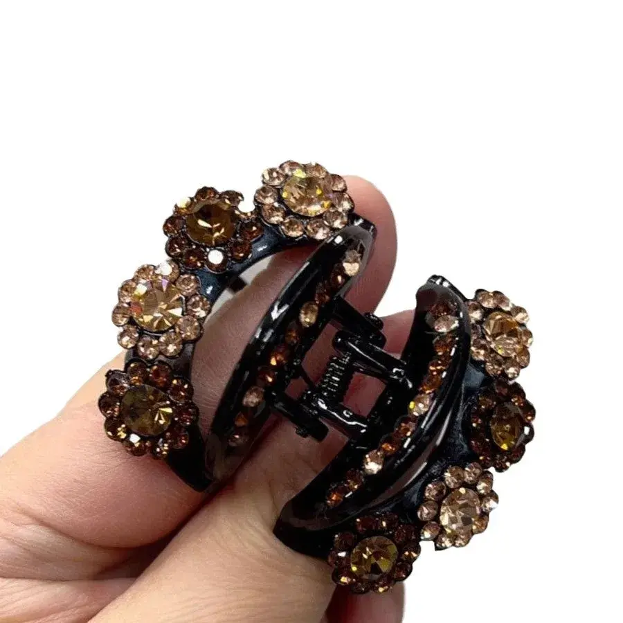 New Imported Czech Drill Hair Clip High End Rhinestone Inlaid Hairpin Women's Hair Small Clip Elegant Accessories Stylish