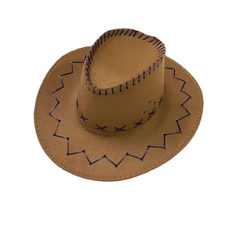 Western Cowboy Hat Travel Casual Men's Sunshade Cap Retro Style Knight Sun Hat for Photography Popular Internet Red Lady