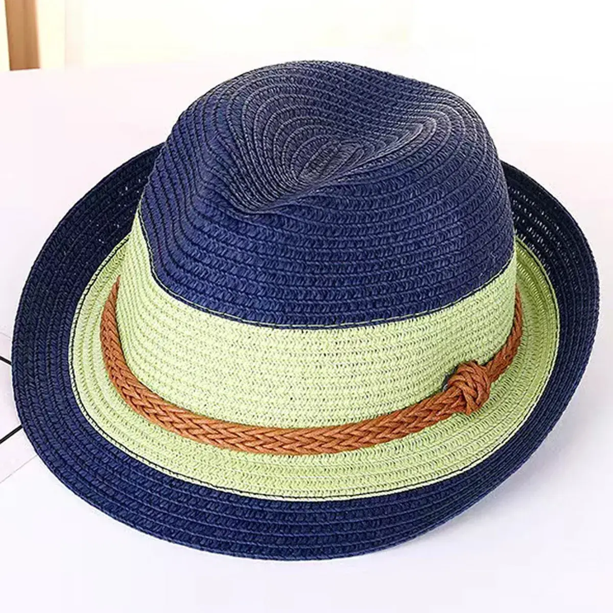 Foldable Banna Straw Hat Unisex British Jazz Style Korean Version Student Children Trendy Sunshade Cap Parent-Child Hat
