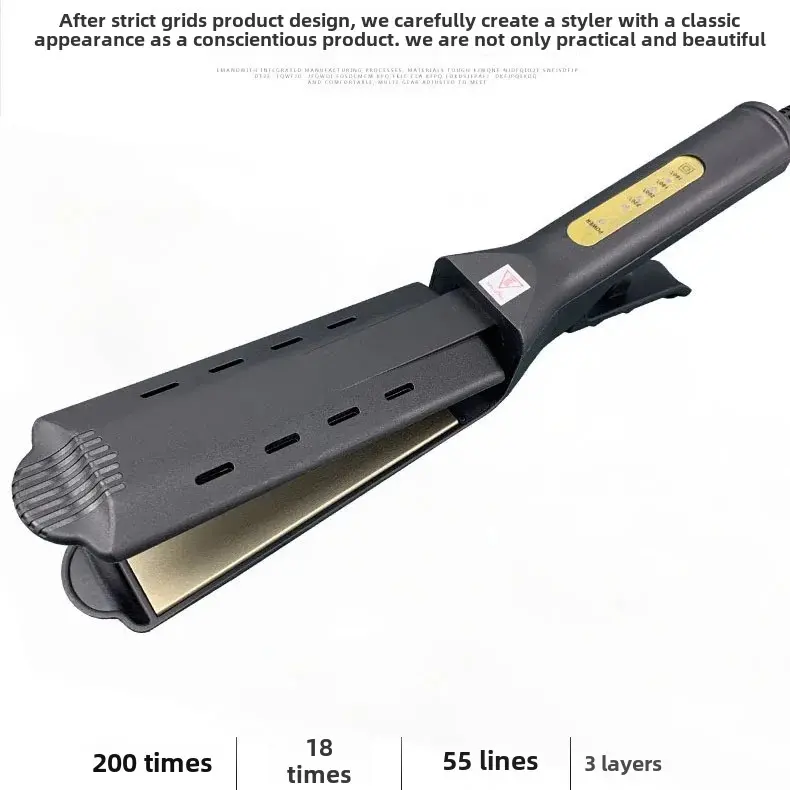 Damage-Free Curling Iron Straightening Brush Pear Blossom Clamp Hair Styling Tool Salon Quality for Perfect Hair Days