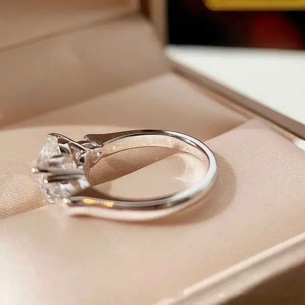 Wish Heart-shaped Tungsten Carbide Women Rings Fashionable Engagement Wedding Jewelry Gifts