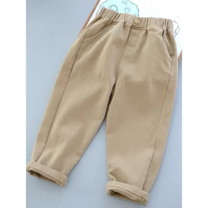 Cotton Children's Pants Casual Style Boys Girls Middle-Toddler Workwear Fashionable Spring Autumn Long Trousers