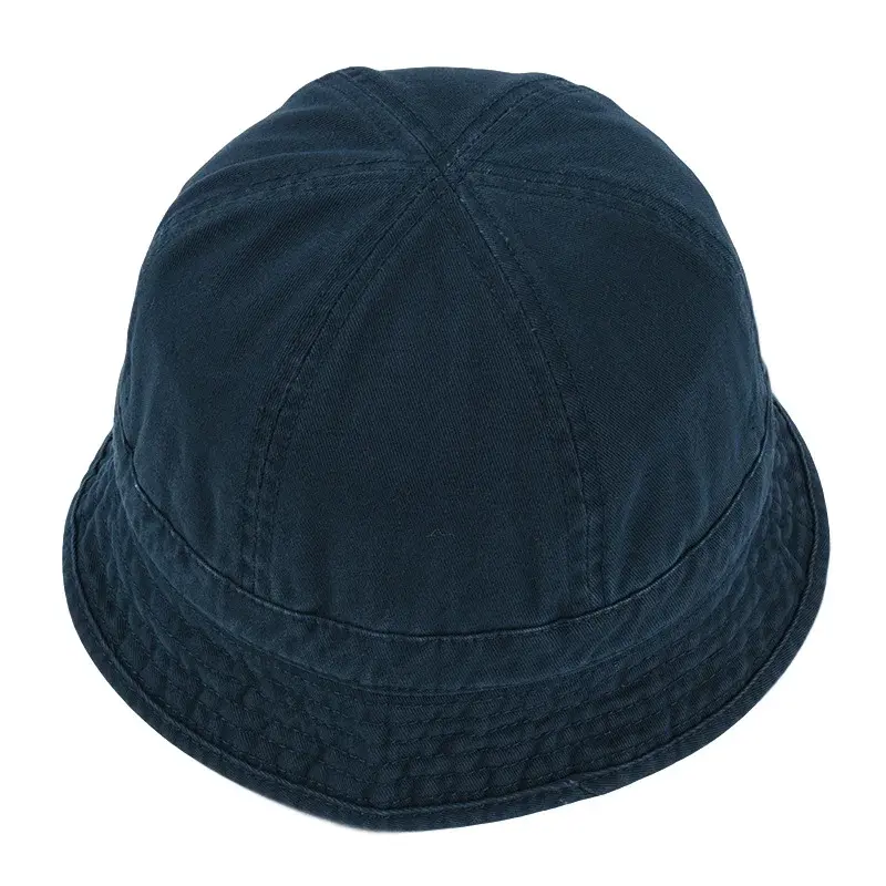 Retro Washed Cotton Bucket Hat round Top Bucket Cap Unisex Versatile Small Brim Fisherman Cap Simple Solid Color Bucket Hat
