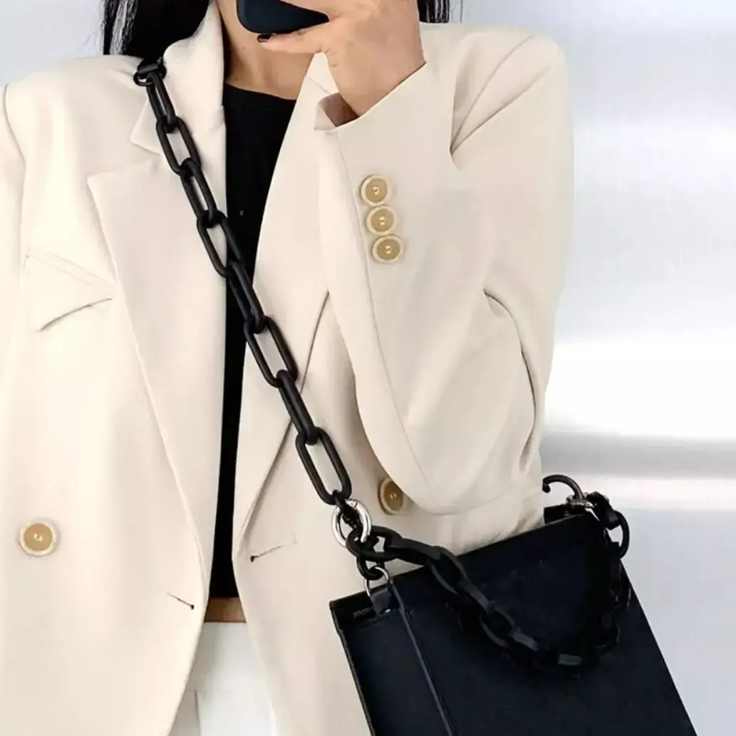 Master Craftsman L Laundry Bag V Modification Inner Lining Flower Handbag Chain Acrylic Cow Leather Shoulder Strap Accessories