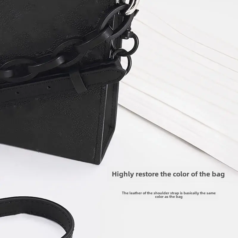 Master Craftsman L Laundry Bag V Modification Inner Lining Flower Handbag Chain Acrylic Cow Leather Shoulder Strap Accessories