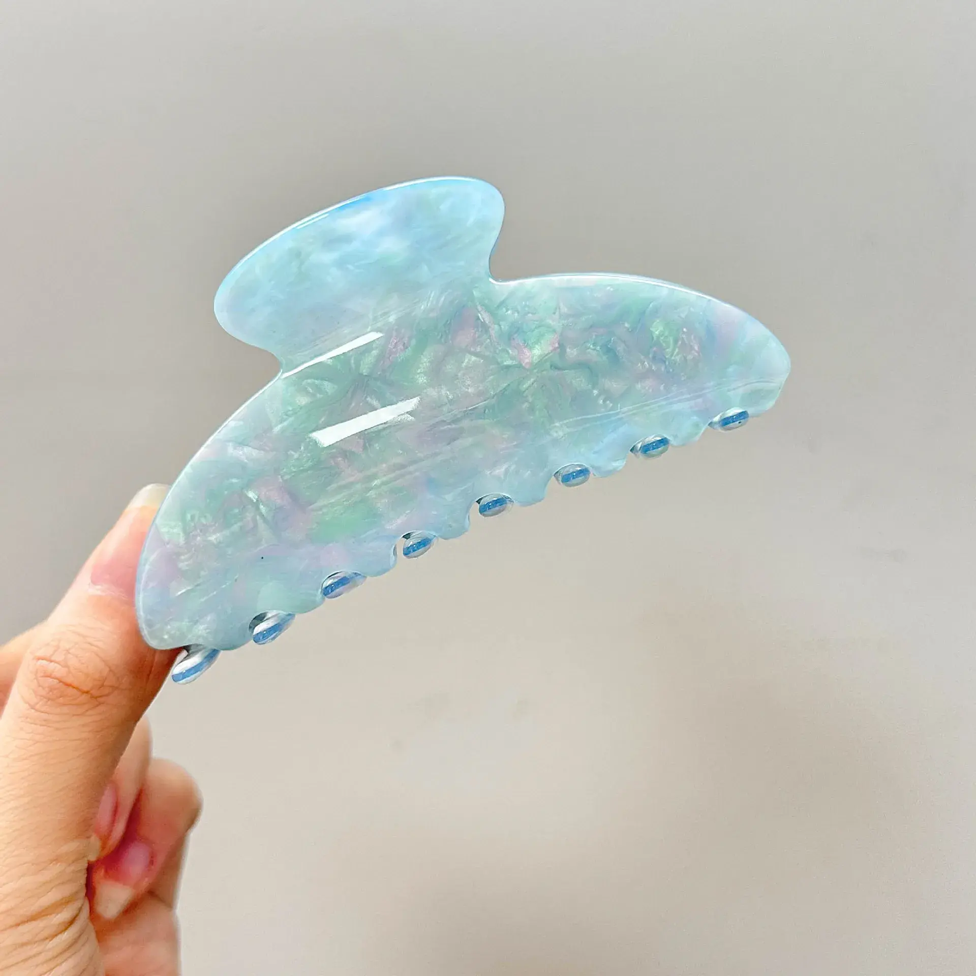 2025 New Acetate Shark Clamp Hair Grips Korean Style Simple Retro Texture High Fashion Women's Hair Clips Salon Quality