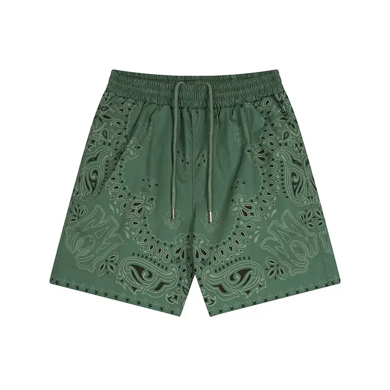 2024 Summer New A@MIwaist Fruit Flower Hollow Pattern Printing Casual Shorts For Men And Women Same Style Bulk Send